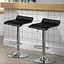 Комплект барных стульев Costway Forse экокожа с подставкой для ног черный - миниатюра 2