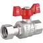 Кран шаровой Thermo Alliance Forte 1/2" ВВ прямой, PN40, с накидной гайкой, бабочка SF260W15 - миниатюра 1