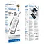 Подовжувач Borofone BAC9 Power PD20W (3USB-A/1C/3xSocket) (2m) White - мініатюра 6