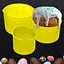 Набор из 3 силиконовых форм для выпекания пасхальной выпечки пасхи и куличей (паски) Ø20/12/15 см, A-plus Желтый 86122 - миниатюра 3