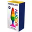 Силиконовая анальная пробка Wooomy Hiperloo silicone Rainbow Plug M - миниатюра 3