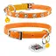 Ошейник Waudog Glamour с резинкой клеевыми стразами "Цветок" для кошек (ширина 9мм длина 22-30см) оранжевый - миниатюра 1