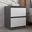 Приліжкова тумба Vays R-5 Антрацит-Білий фасад, 2 шухляди без ручок, ЛДСП 40×40×53 см - тумба в спальнюй - мініатюра 1