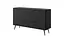 Комод Perfect Home Ланте / Lante 1-дверний з 3 шухлядами і чорними ніжками 1D3S/138 Чорний (PFH-091117) - мініатюра 1