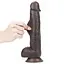 Фаллоимитатор LoveToy Sliding Skin 24 см коричневый - миниатюра 4
