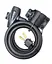 Велосипедний замок West Biking YP0705099 11 x 1200 мм тросовий під ключ чорний (G0001854) - мініатюра 1