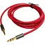 Кабель AUX Audio 3.5мм M/M 1.2м Premium красный - миниатюра 1
