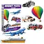 Набір магнітів Magdum Baby puzzle Транспорт ML4031-24 EN - мініатюра 1