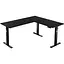 Компьютерный угловой стол Di Volio Montaro с регулируемой высотой черный - миниатюра 1