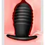 Силиконовый анальный вибратор водостойкий унисекс черный 5 см - миниатюра 5