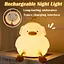 Crtivetoys Enjoy Duck Night Light для спальні, силіконова настільна лампа для дитячої кімнати з регульованою яскравістю, світлодіо - мініатюра 3