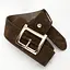Ремень женский широкий замшевый JK-5017 коричневый с золотистой пряжкой (120 см) - миниатюра 3