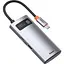 USB-хаб Baseus Metal Gleam Series 4-in-1 Multifunctional Type-C Hub Docking Station Gray (CAHUB-CY0G) [75254] - мініатюра 2