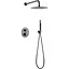 Душевая система скрытого монтажа с термостатом Imex Monza PVD графит GTM039/BGM, Графит - миниатюра 1
