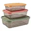 Контейнер пластиковий Herevin Rectangular Storage Bowl Set-2024 Colours 3 шт. (163331-150) - мініатюра 1