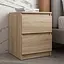 Прикроватная тумба Vays R-5 Дуб Сонома, 2 ящика без ручек, ЛДСП 40×40×53 см - тумба в спальню - миниатюра 1