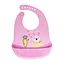 Слинявчик силіконовий "Зайчик" MGZ-0611 (Pink) з кишенею - мініатюра 1