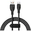 Кабель Baseus Pudding Series Fast Charging Cable USB to Type-C 100W 2 м Cluster черный - миниатюра 1