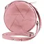 Шкіряна кругла жіноча сумка Бон-Бон рожева - мініатюра 1