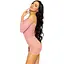 Платье-сетка с сердечками Leg Avenue Heart net Mini dress Pink, завязки, открытые плечи, One Size - миниатюра 3