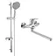 Змішувач для ванни PRAHA new + душовий гарнітур NETKA (35030 new+9014003) хром Imprese SET20220123 Хром - мініатюра 1