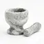 Ступка с пестиком керамическая с дизайном под мрамор, Kitchen Master Серый 87663 - миниатюра 1