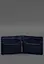 Кожаное портмоне 13.0 зажим синий краст - миниатюра 5