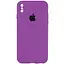 Чохол Epik Silicone Case Square Full Camera Protective AA для Apple iPhone XS Max 6.5 Фіолетовий/Grape - мініатюра 1