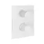 Термостат для душа на 2 потребителя Paffoni Light с металлической накладкой white matt LIQ518BO/M, Белый матовый - миниатюра 1