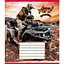 Тетрадь ученическая Квадроциклы 012-510232C-5 в косую линию, 12 листов - миниатюра 1