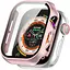 Чохол-накладка DK для Apple Watch 42mm (Series 10) Пластик Soft-Touch Glass Full Cover (pink rose) - мініатюра 1