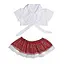 Еротичний костюм школярки з топом та спідницею для рольових ігор білий XS/S - мініатюра 6