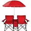 Комплект раскладных стульев Costway Parma с зонтиком красный - миниатюра 1