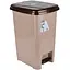 Кошик для сміття Violet House 0156 Beige з педаллю 8 л (0156 Beige 8 л) - мініатюра 1