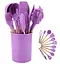 Набір кухонного приладдя Silicone kitchen utensils set 12 предметів Фіолетовий - мініатюра 4