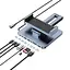Підставка для планшетів+HUB WIWU AH801 Adjustable 8in1 (USB-C to HDMI+2A+2C+SD/TF+3.5mm) Gray - мініатюра 5