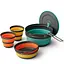 Набір посуду Sea to Summit Frontier UL Collapsible One Pot Cook Set w/ 2.2L Pot, на 2 персони (каструля+2 миски+2 чашки) Різнокольоровий - мініатюра 1