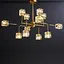 Светодиодная люстра Рубик 8913 (Золотистая) на 12 плафонов - миниатюра 2