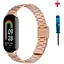 Ремешок для фитнес-браслета Tamister для Xiaomi Mi Band 8 металлический тип В с застежкой розовое золото - миниатюра 1