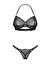Комплект еротичної білизни Obsessive Iliosa S/M (чорний) - мініатюра 4