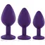 Набір анальних пробок із кристалом Rianne S: Booty Plug Set Purple діаметр 2.7 см 3.5 см 4.1 см - мініатюра 4
