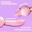 Двусторонний вибратор для женщин из силикона 24 режима вибрации 11 см розовый - миниатюра 2