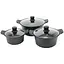 Набор кастрюль Styleberg 1527 6 предметов мраморное покрытие Черный - миниатюра 1