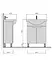Тумба Мойдодир Tetris White 65 з умивальником Freja 65 Білий - мініатюра 2