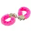 BDSM-наручники Хутряні кордони ніжні з ключем One Size рожеві - мініатюра 1