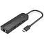 Хаб USB 3.1 Type-C -> 3xUSB 2.0/MicroUSB/RJ45 100Mb Ethernet Black Vention - мініатюра 1