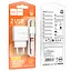 МЗП Hoco C141A Smart 2.1A (2USB-A) + кабель USB to Lightning White - мініатюра 2