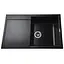 Гранитная мойка Mira KONIA черный для кухни устойчива к царапинам и химическим средствам - миниатюра 1