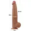Фаллоимитатор LoveToy Sliding-Skin Dual Layer Dong King Sized 34 см коричневый - миниатюра 18