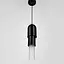 Підвісний світильник з чорним металевим та скляним плафном | Line F | Арт. AA463/1 BK - мініатюра 6